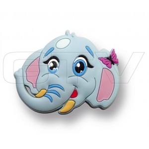 CHILD RUBBER KNOB - ELEPHANT