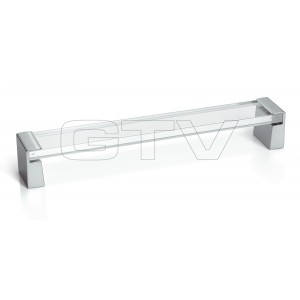 HANDLE "OLIVA" - CLEAR ACRYLIC GLASSS CHROME LEG