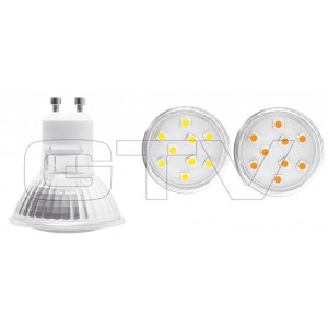 LIGHT-BULB LED SMD 5050, 9 LED, WARM WHITE, GU10