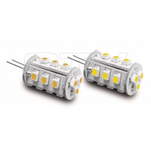 LED LAMP LIGHT-BULB SMD 5050, 24 DIODE, WARM WHITE, GU10, 4,5W, AC85-265V
