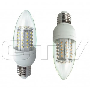 LED LAMP LIGHT-BULB SMD 3528 C40, 60 DIODE, WARM WHITE, E27, 4W, AC220-240V